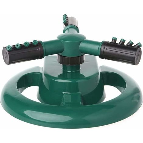 Arroseur de jardin, arroseur de pelouse à 3 buses, système d'irrigation automatique rotatif à 360°, arroseur réglable simple-AquaForge (1/5)