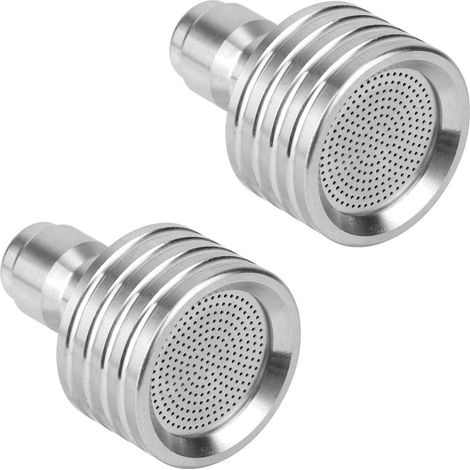 Deux buses de nettoyage haute pression (orifice de 0,4 mm) - connecteur rapide pour pistolets de pulvérisation haute pression - adaptées à l'arrosage des plantes et au lavage des voitures (argent) (1/5)
