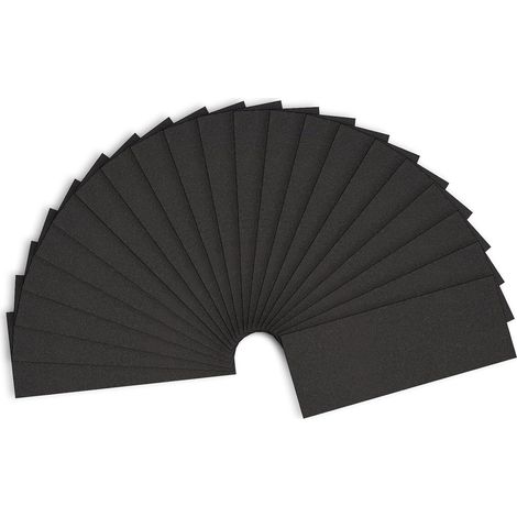 Papier abrasif grain 240, feuilles de ponçage à sec et à l'eau 23 x 9 cm, idéal pour finition de meubles en bois, ponçage métal et polissage auto, lot de 21 (1/5)