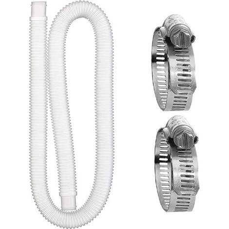 Tubo de Repuesto para Piscina, Tubos de Piscina con 2 Conectores Metálicos, para Piscina Elevada, Tubo de Repuesto de la Bomba del Filtro de Piscina (1/5)