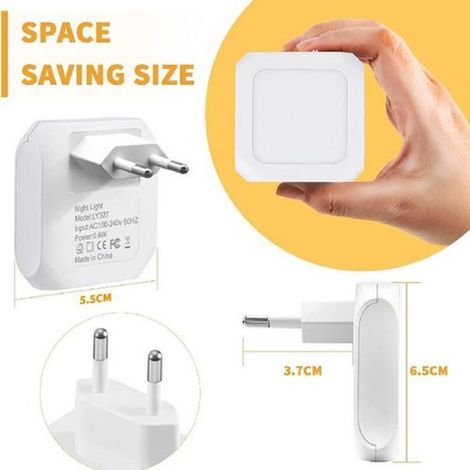 Veilleuse LED automatique - Veilleuse avec capteur crépusculaire et aube - 3 niveaux de luminosité réglables pour les enfants (1/5)
