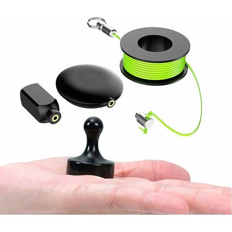 DEESSE SHOP - Dispositif de fonctionnement de câble de fil d'extracteur professionnel d'enfileur magnétique, ensemble d'extracteur de système de traction de fil magnétique - outils de pêche de câble m (1/5)
