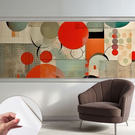 Carta da parati autoadesiva - fotomurale - decorazione parete - stile elegante - decorazione casa - Astrazione colorata 250x104 cm (1/5)