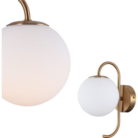 Wandleuchte gela LED messing honey italux WL-5500-1-HBR (1/4)