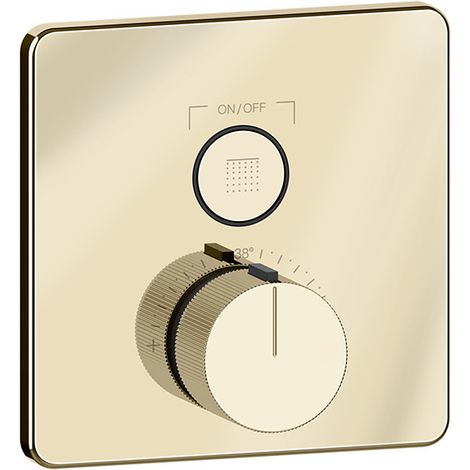 Termostato Gessi Hi-Fi listo para montar con botón de