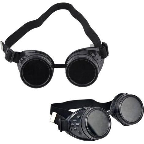 Occhiali steampunk vintage con protezione antivento (1/3)