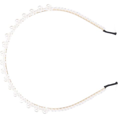 Perles Fausses Serre-tete, Accessoire Cheveux Alliage Elegant (A  Perles en alliage brillant, bandeau durable pour mariage, fête, usage quotidien (1/5)