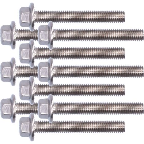 Lot de 10 vis à tête hexagonale à bride en acier inoxydable 304, accessoires M5, 10/12/16/20/25/30/35/40 mm, M5x35 (1/5)