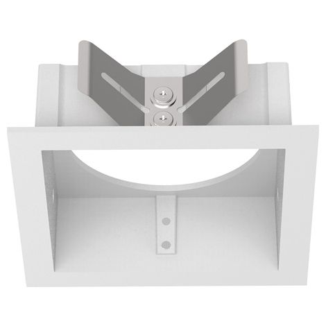 Cornice Quadrata Singola A Incasso Contemporanea Bento Metallo Bianco (1/2)