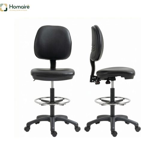 Meuble de rangement avec tiroirs, noir, en décor bois 49.5 x 46 x 137 cm HOMAIRE (1/5)
