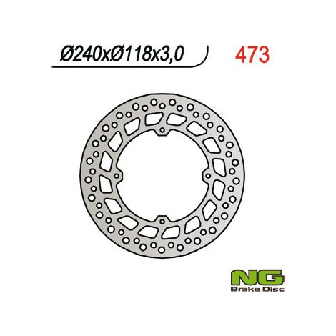 Disco de freno delantero Honda CR/XR '84-'94, 240x118x3 mm 4x6,5 mm