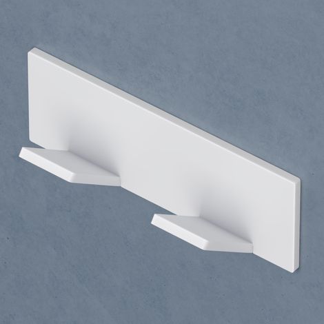 doporro Appendiabiti da Parete con 2 Ganci, Autoadesivo senza Foratura, Ganci Appendini in Acciaio Inox, per Bagno, Cucina e Ingresso, Bianco Opaco (1/5)