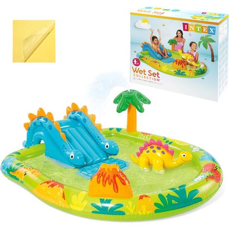Children's Inflatable Water Playground with Slide and Sprinkler