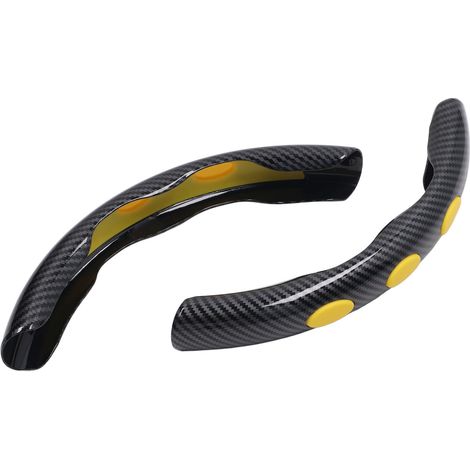 Ensemble 2 Enjoliveurs de Volant Voiture Aspect Fibre de Carbone Transfert Eau Remplacement pour Kia Sportage Niro Noir (1/5)