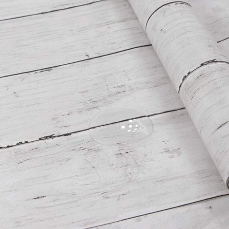 Papel adhesivo para muebles de madera blanca de 40 x 300 cm, papel pintado adhesivo para muebles de cocina, papel autoadhesivo de vinilo impermeable para muebles decorativos. (1/4)
