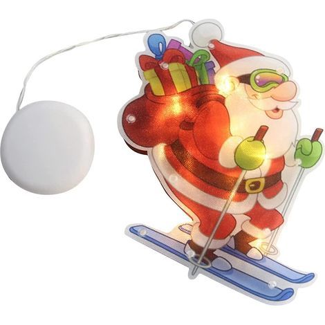 LED Suction Cup Santa Lamp, Christmas Window String Lights - Christmas Decoration Lights (1/3)