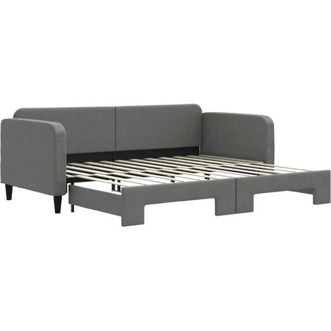 Maison Exclusive - Tagesbett Ausziehbar Dunkelgrau 90x200 cm Stof