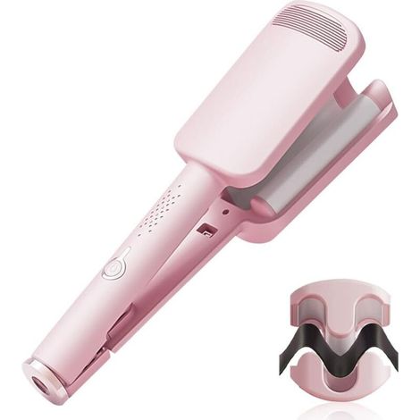 Lockenstab für französische Wellen – 32 mm, Beach Waves, 4 Temperaturstufen, Meerjungfrauen-Lockenstab für langes und kurzes Haar (1/5)