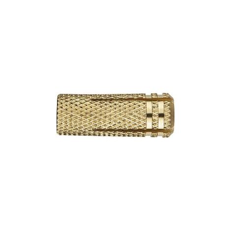 (M6X23 D.8) TACO DE LATON PARA FIJACIONES LIGERAS EN MATERIALES MACIZOS (100U) - INDEX
