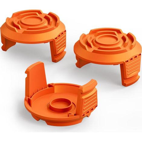Lot de 3 Capuchons de Bobine pour Coupe-Bordure Worx WA0010, Couvercle de Remplacement pour Débroussailleuse sans Fil Worx, Accessoires pour Jardin et Pelouse (1/5)