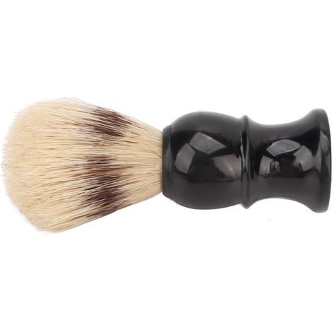 Brosse à barbe de voyage ergonomique pour hommes - Design courbé noir, parfaite pour déplacements et soins barbe