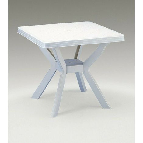 Table de jardin carrée en polypropylène – Résistante aux UV – Dimensions 79x79x72 cm – Pliable et légère pour un rangement facile (1/2)