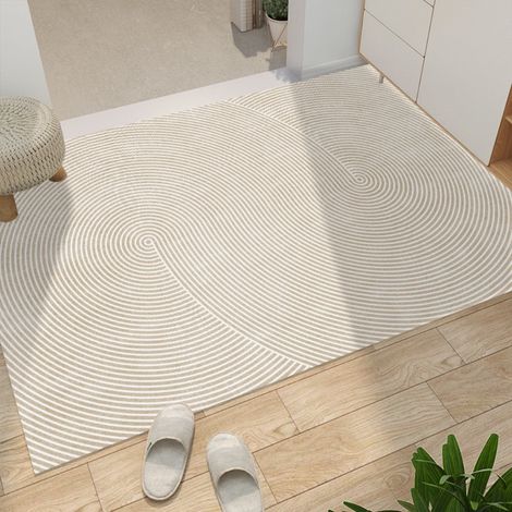 LAN Cuir Sakurai 4060cm Tapis d'entrée en cuir, lavable, découpable, résistant aux taches, adapté au détachage. (1/5)