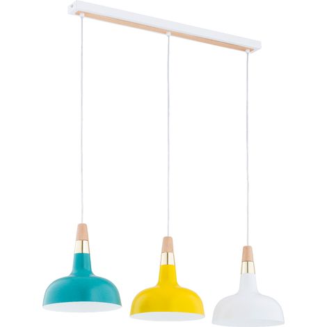 Suspension moderne multicolore bois 3xE27 Alfa Rodos (1/3)