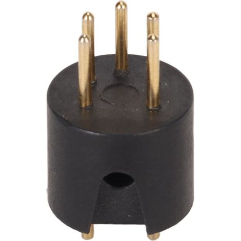 Connecteur DIN 5 broches plaqué or pour bras de lecture de tourne-disque vinyle, compatible platines LP et lecteurs vinyle. (1/5)