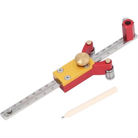 JSSEVN - Wheel Marking Gauge, Sliding Wooden Tracing Tool for Height Measurement and DIY Parallel Linear Arc Drawing (1/5)