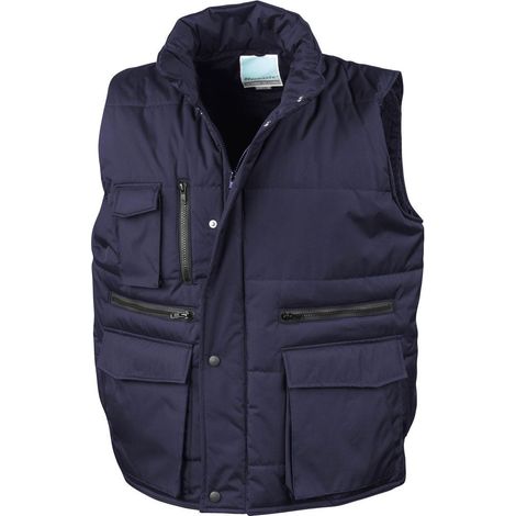 Gilet sans manches de travail matelassé Result Bleu Marine XL