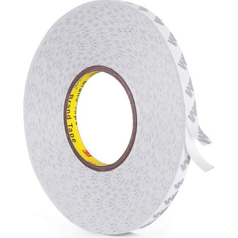 Ruban adhésif double face, 50 m de long, 1 cm de large, fin et étanche, facile à décoller, en mousse, pour rubans LED, voiture, maison, bureau, décoration. Fabriqué en ruban 3M. (1/5)