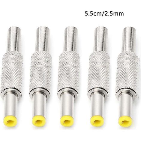Connecteur Jack DC Mâle 5.5x2.5mm pour Équipement Audio-Vidéo (1/4)