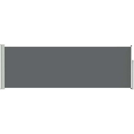 Rideau latéral rétractable, gris anthracite, 300 x 100 cm, polyester. (1/5)