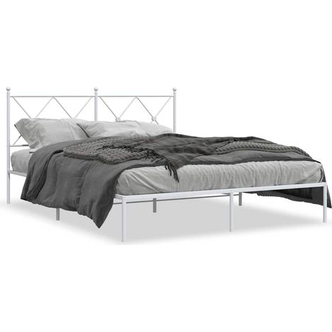 Maison Exclusive - Estructura cama sin colchón con cabecero metal