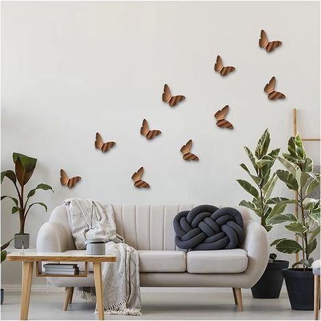 decoro murale 3d "bronze butterflies" (1/3)
