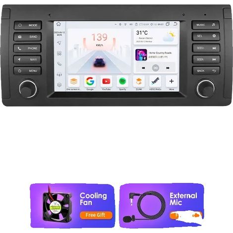 Sistema de navegación Carplay, compatible con BMW E39 E53 M5 1995-2003, S1 (8 núcleos, 3G, 32 GB) (1/2)