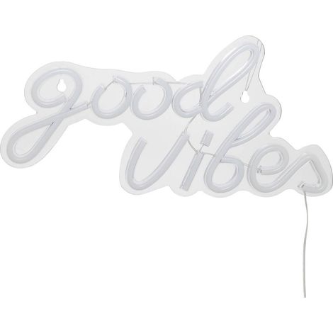 Tubo led neón de pared Good vibes rosa L 40,5cm - Atmosphera créateur d'intérieur (1/4)