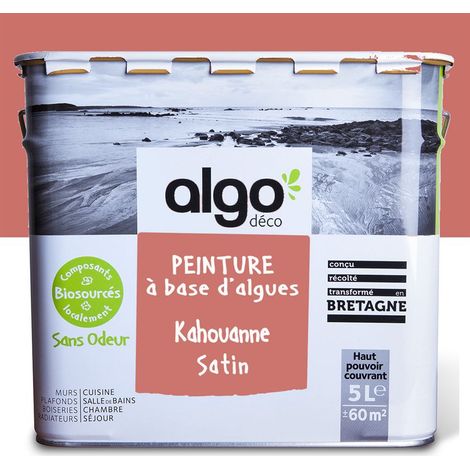 Peinture écologique Algo - Orange Kahouanne - 5L / Satin (1/5)