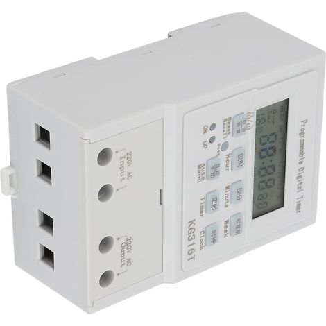 Mini-Wechselstrom-Zeitschaltuhr 220 V 1 W 30 A, programmierbare Zeitschaltuhr (1/5)