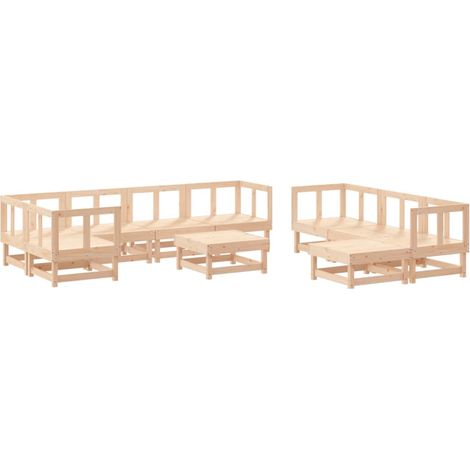 10-tlg. Garten-Lounge-Set Massivholz Kiefer vidaXL (1/5)