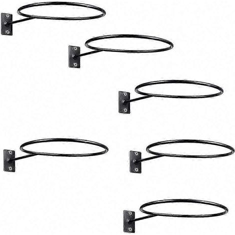 Lot de 6 supports muraux pour ballons de basket-ball, football américain, volley-ball et soccer (1/5)