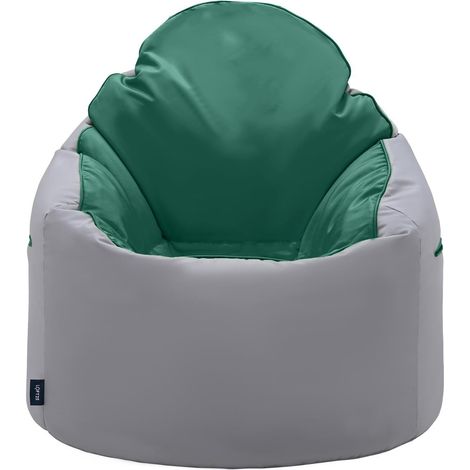 Loft 25 - Sitzsack für das Wohnzimmer, wasserabweisender Sitzsack, Gaming-Sitzsack für drinnen und draußen, runder Sitzsack mit hoher Rückenlehne, Tragegriff und Seitentaschen - Grün (1/5)