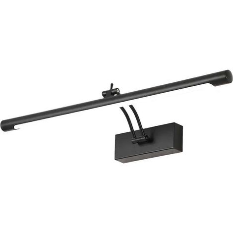 Applique murale LED finition noir/argent 9W/12W, à fixer sur un miroir de salle de bain, antibuée, trois couleurs de gradation, 55 cm (1/5)