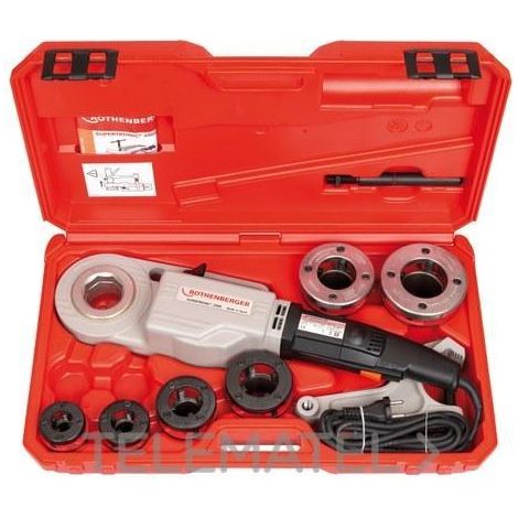 Roscadora electroportátil SUPERTRONIC 2000 BSPT R,1/2-2", 230V - ROTHENBERGER