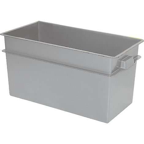 BRB Konischer Mehrzweckbehälter, LxBxH 790x400x410 mm, 100 Liter, grau