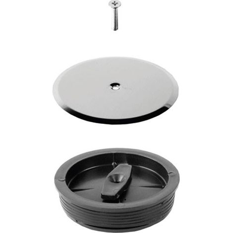 TAPPO PER SIFONE AMBRA CON PIATTELLA CROMATA Ø 140 MM