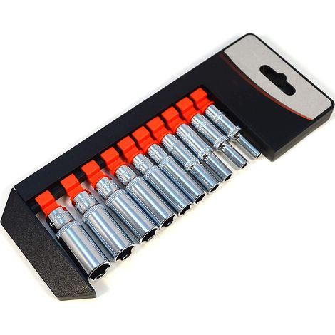 Set Chiavi a Bussola Attacco 1/4 Pollici Esagonali 10 Pezzi 5mm - 14mm (1/5)