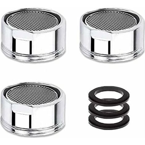 Mousseur Robinet M22/M21,5, 3 Pièces Aerateur Robinet Economie D'eau Avec Filtre en Acier Inoxydable, Aérateur de Filtre a Eau Robinet(21,5mm Filetage Mâle)-LIAIKI (1/4)