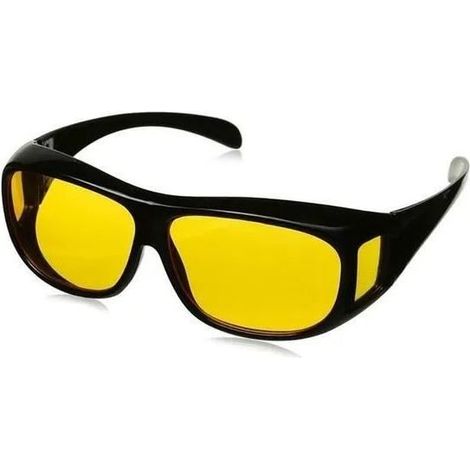 Lunette Vision Nocturne Nuit Verre Jaune Anti Éblouissement Améliore la Conduite de Jour comme de Nuit (1/4)